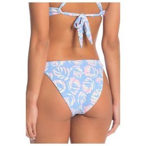 DOLCE VITA High-waist Leaf-print Bikini Bottom In Big Sky size L